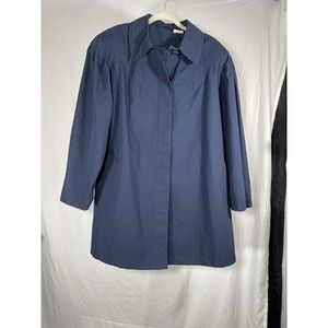 Vintage Saxton Hall Women's Size 18 Navy Blue Overcoat